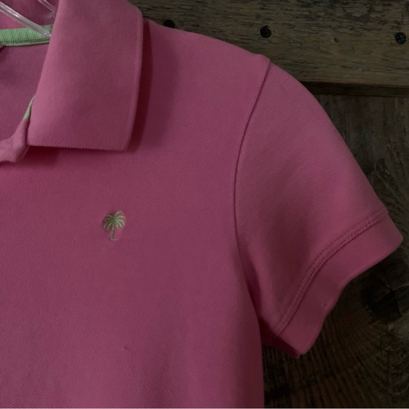 Women’s XS LILLY PULITZER Bright Pink Piqué Cotton Short Sleeve Polo Shirt EXC - Picture 3 of 11